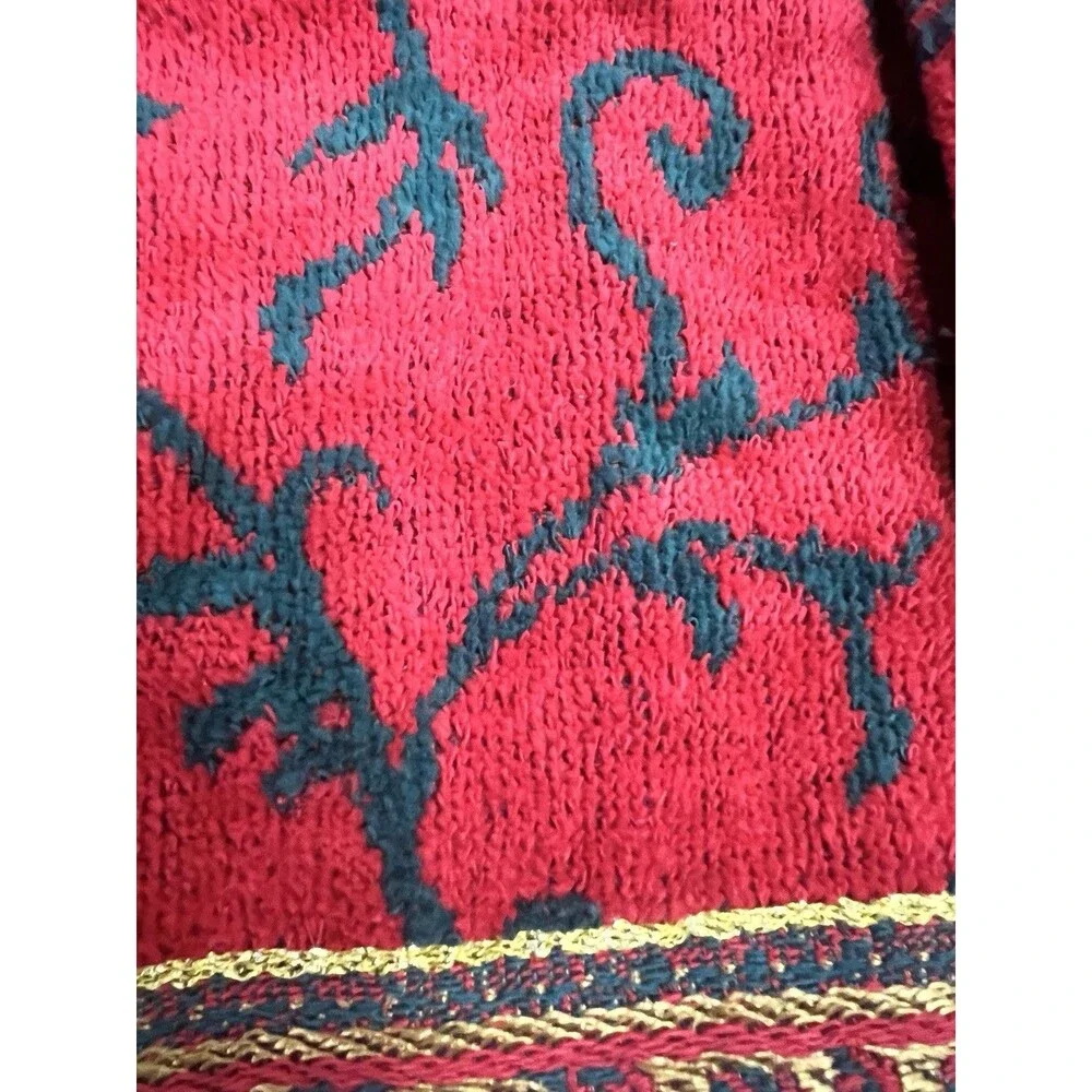 3 Fieldcrest Poinsetta Noel Holiday Christmas Towels Hand & Tip